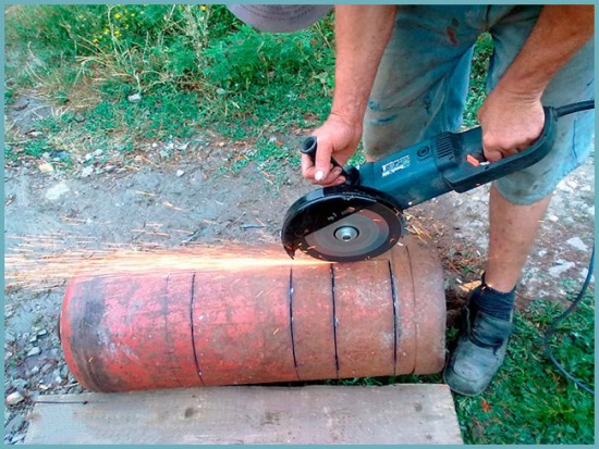 Brasier à faire soi-même à partir d'une bouteille de gaz: instructions et caractéristiques