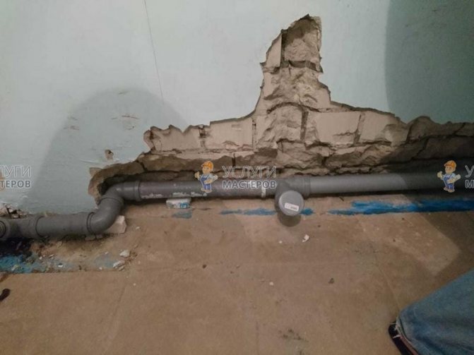 Système d'assainissement dans l'appartement: dispositif de câblage avec exemples