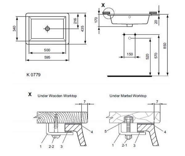 Lavabo suspendu sur le comptoir de la salle de bain: instructions d'installation