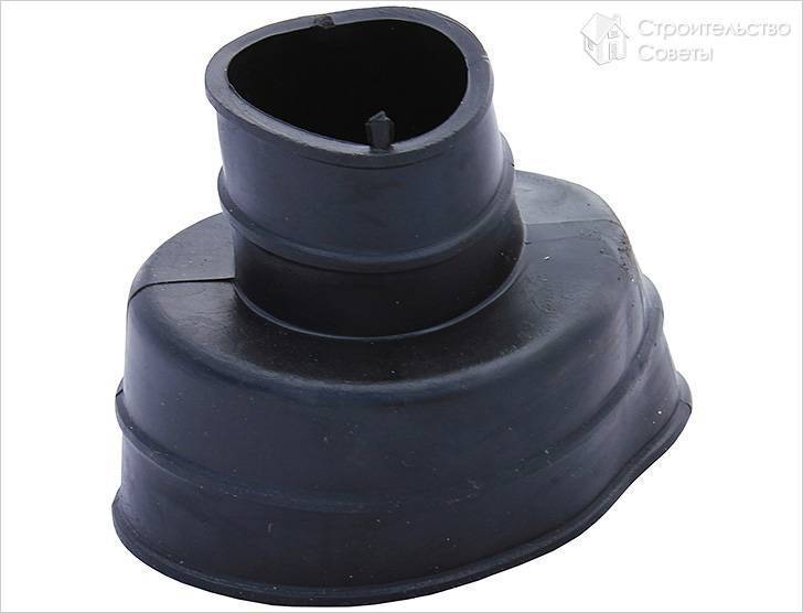 Manchette en caoutchouc pour la cuvette des toilettes (excentrique): règles d'installation et de connexion