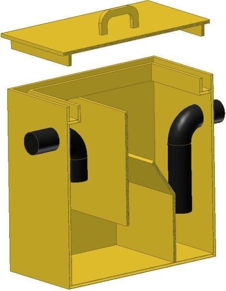 Piège à graisse pour les égouts de la salle à manger: types d'équipements, conseils de choix, installation