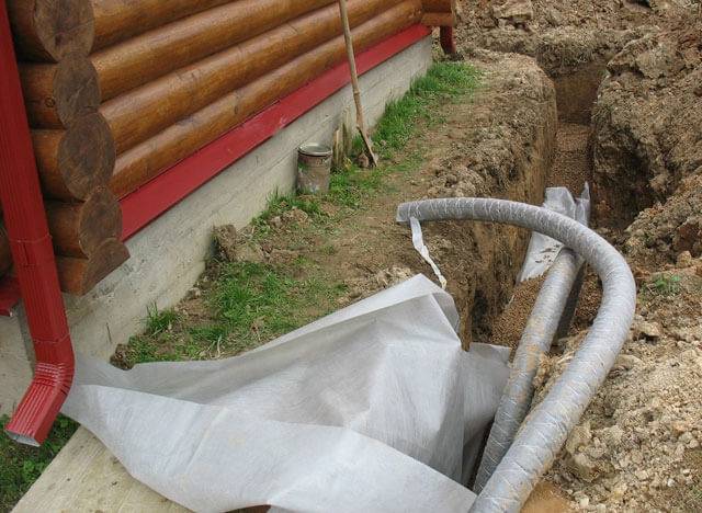Vue d'ensemble de l'installation du système de drainage