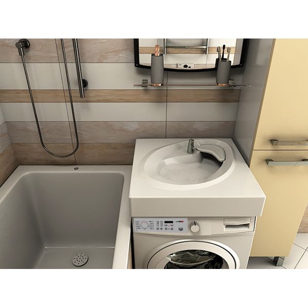 Installer un lavabo au-dessus de la machine à laver dans la salle de bain : installation à faire soi-même