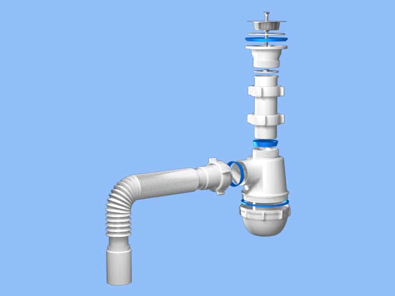 Installation à faire soi-même d'un siphon sous l'évier: instruction vidéo