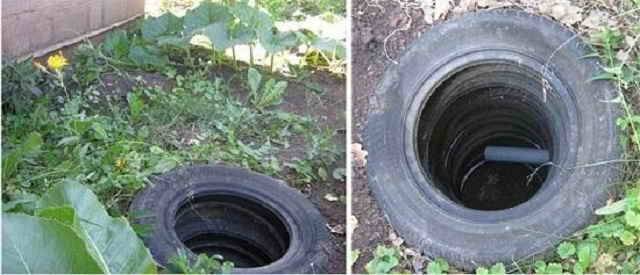 Faire une fosse de vidange à partir de pneus de vos propres mains