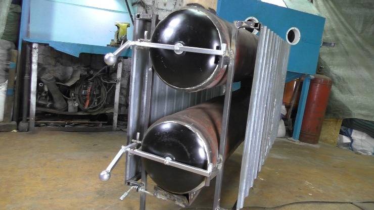 Poêle à bois à faire soi-même à partir d'une bouteille de gaz