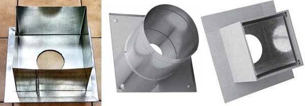 Construction d'une cheminée dans un bain de métal ou de brique