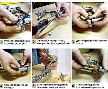 Comment réparer une boîte de robinet pour un mélangeur de vos propres mains: instructions simples