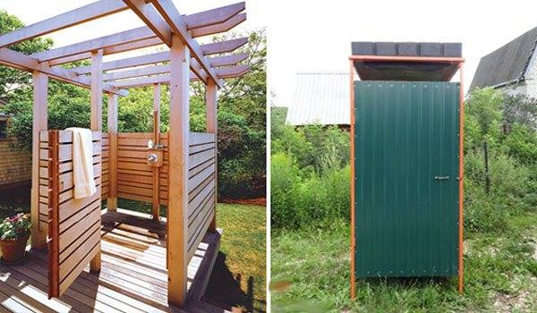 Douche d'été chauffée à faire soi-même: instructions de construction étape par étape