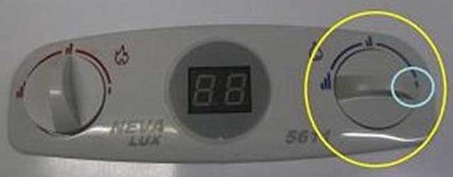 Cliquer sur la chaudière à gaz