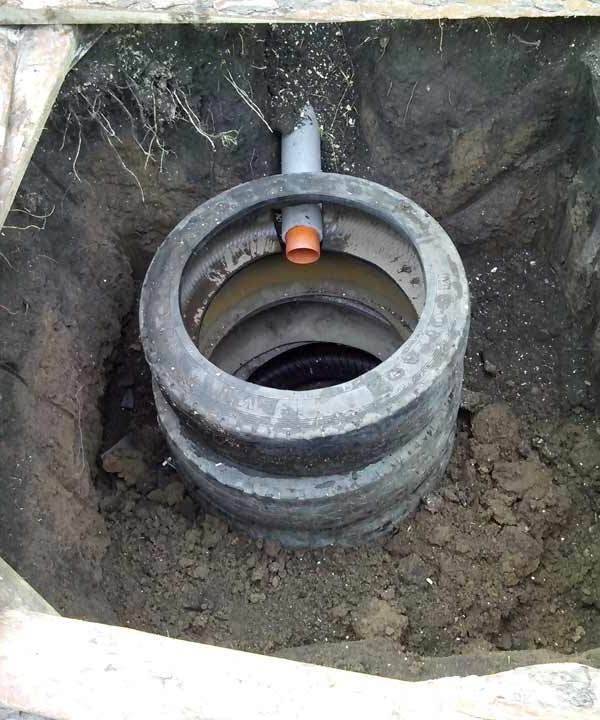 Puisard de pneus de vos propres mains, comment faire un trou de vidange correctement