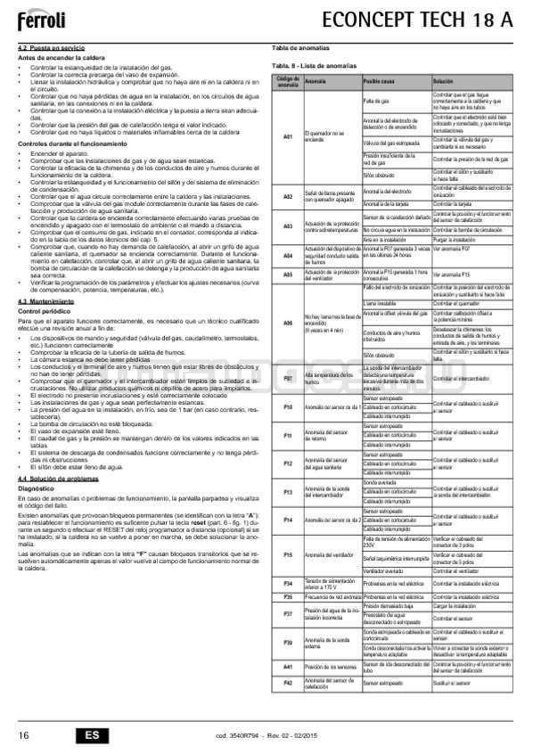 Erreurs des chaudières à gaz baltgaz: codes d'erreur et méthodes pour leur élimination