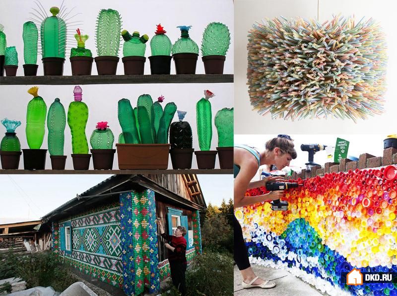 Artisanat à partir de bouteilles en plastique pour les chalets d'été ou réutilisation inhabituelle de bouteilles en plastique dans la vie quotidienne