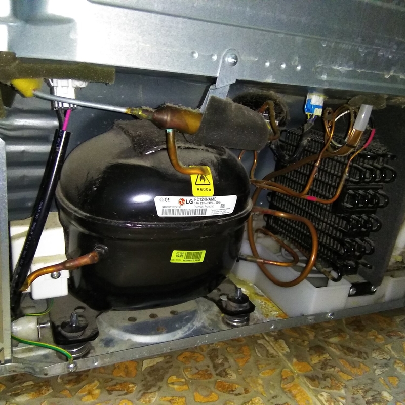 Remplacement du motocompresseur dans le réfrigérateur - une séquence d'actions