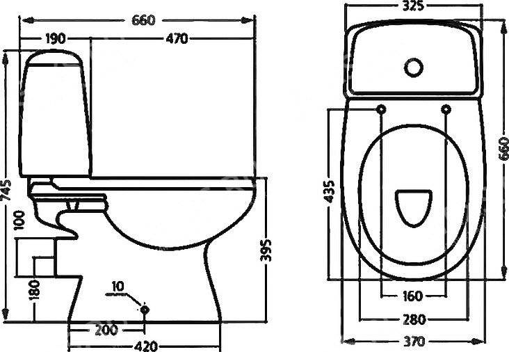 Dimensions des installations pour la cuvette des toilettes : hauteur standard du sol, largeur, normes de profondeur et d'épaisseur, dimensions de la boîte pour une cuvette suspendue