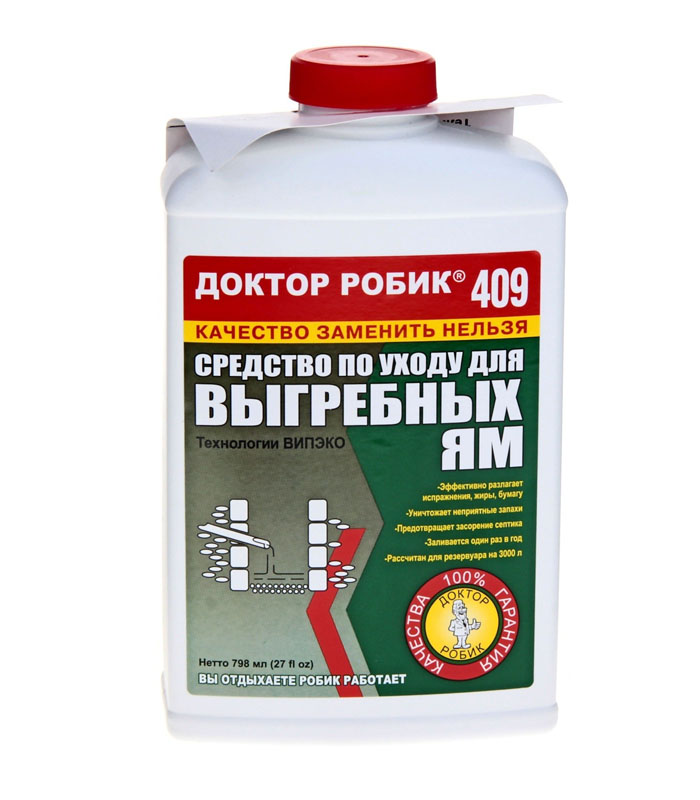 Bactéries pour fosses septiques "Docteur Robik": types, avis, application