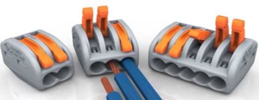 Borniers Wago: variétés et leurs caractéristiques + subtilités des fils de connexion avec les borniers Vago