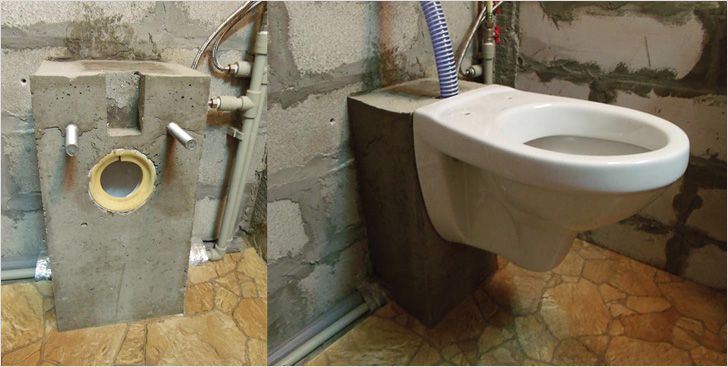 Installer une toilette murale suspendue de vos propres mains: lors de l'installation et sur une base en béton