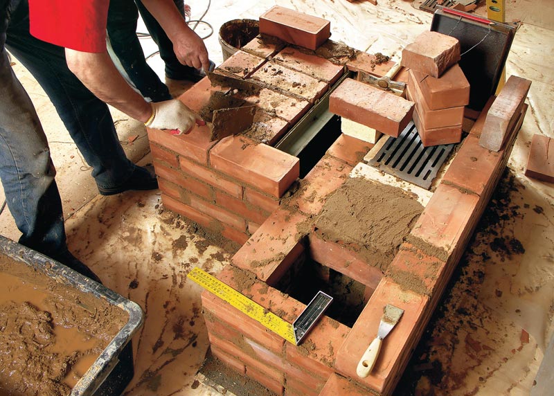 La composition du mortier pour la pose du four - technologie de préparation. presse!