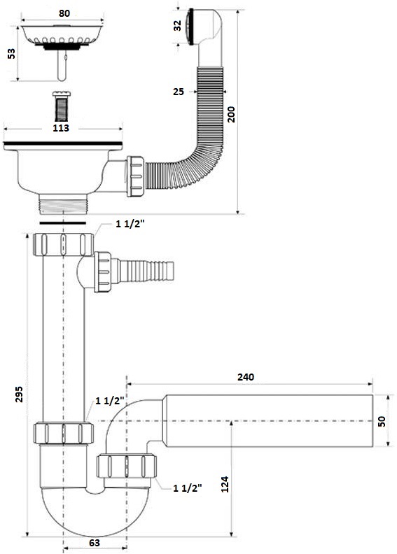 Assemblage d'un siphon pour un évier - tout sur les eaux usées