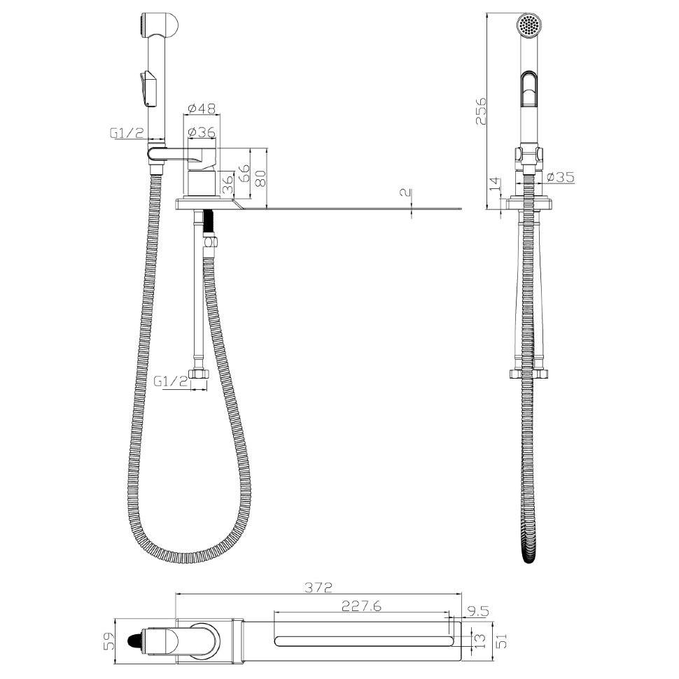 Installation à faire soi-même d'une douche hygiénique, installation à faire soi-même d'une douche hygiénique intégrée