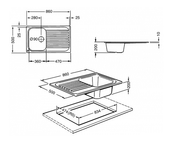 Règles d'installation d'un évier de cuisine