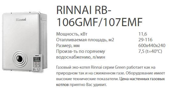 Aperçu des chaudières à gaz de chauffage Rinnai