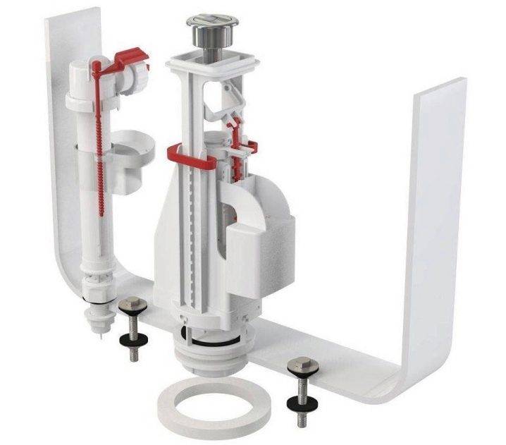 Robinetterie de réservoir de toilette: comment fonctionne et fonctionne un dispositif de vidange