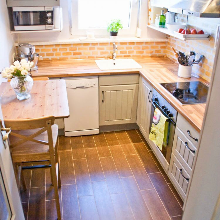 Disposition des meubles dans une petite cuisine