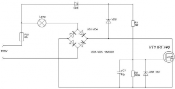 Allumage en douceur des lampes à incandescence.