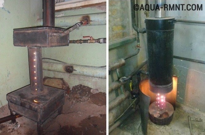 Poêle à ventre à l'huile usagée : faire un poêle de ses propres mains - point j