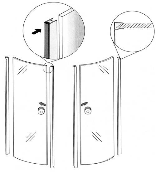 Rouleaux de douche : critères de sélection des ferrures de porte, instructions d'installation et de remplacement