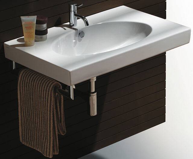 Lavabo de salle de bain avec colonne: technique d'installation et de raccordement