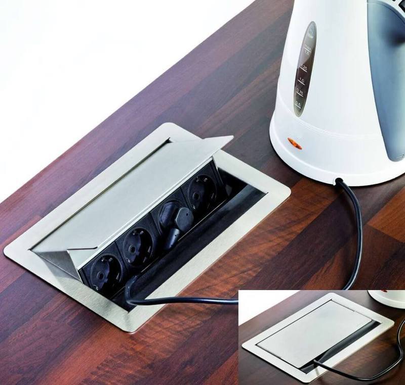 Emplacement des prises dans la cuisine : disposition, hauteur, distances