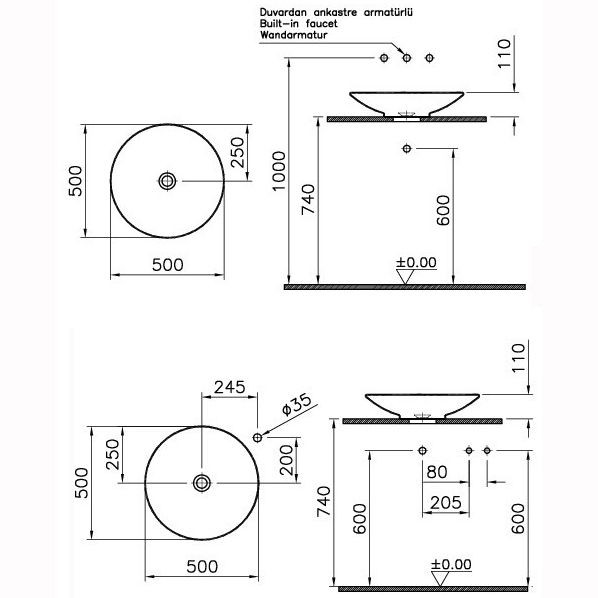 Choisir un plan de travail pour un lavabo de salle de bain