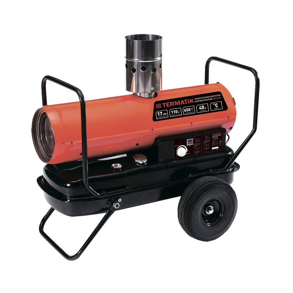 Pistolet à chaleur diesel : chauffage indirect et direct, alimentation pour garage, maison d'été