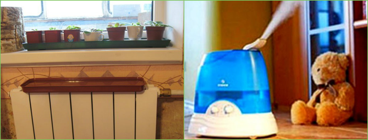 Comment humidifier l'air sans humidificateur dans un appartement en hiver: les meilleures options pratiques