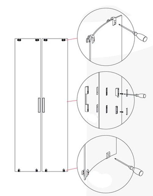 Rouleaux de douche : critères de sélection des ferrures de porte, instructions d'installation et de remplacement
