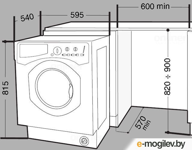 Dimensions de la machine à laver automatique - dimensions : hauteur, largeur, profondeur