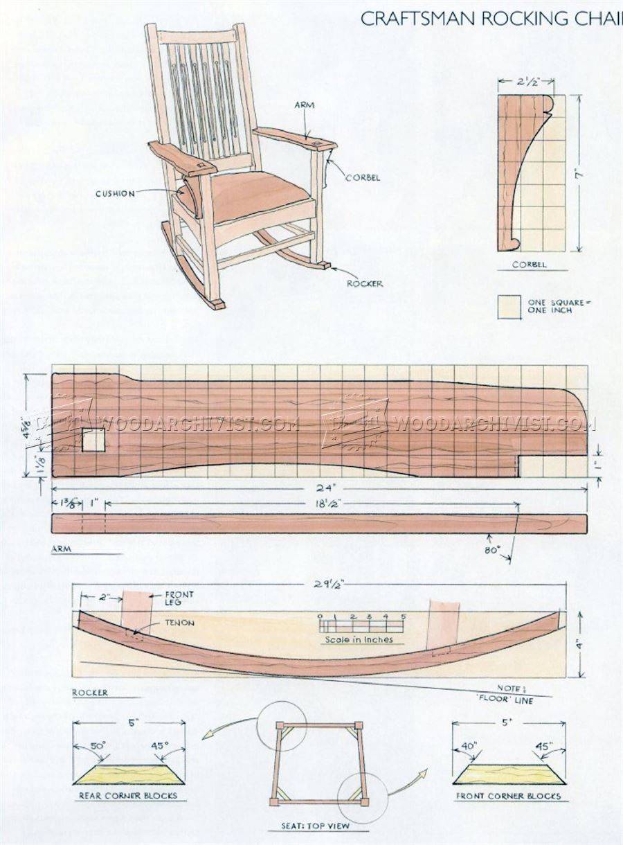 Chaise berçante en contreplaqué - Description de l'assemblage à faire soi-même