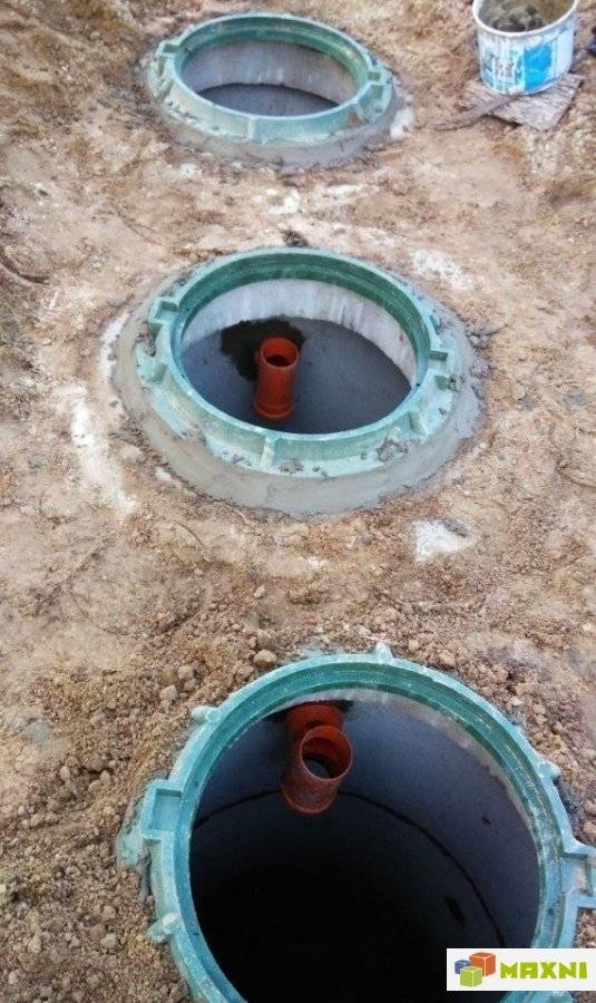 Puisard d'anneaux en béton: instructions de construction