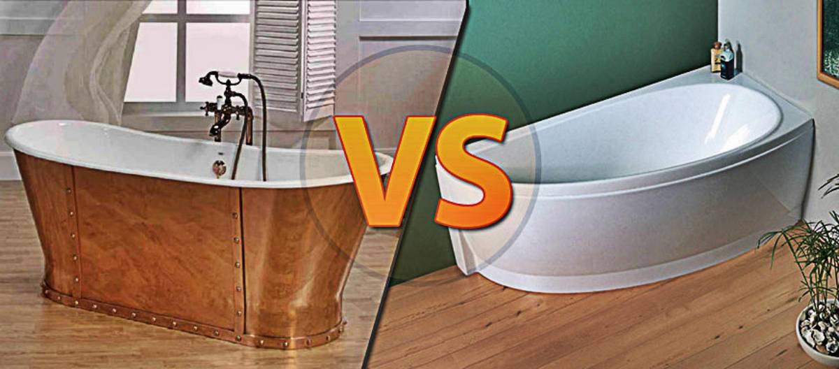Bain en acrylique ou en fonte - quel est le meilleur et pourquoi ?