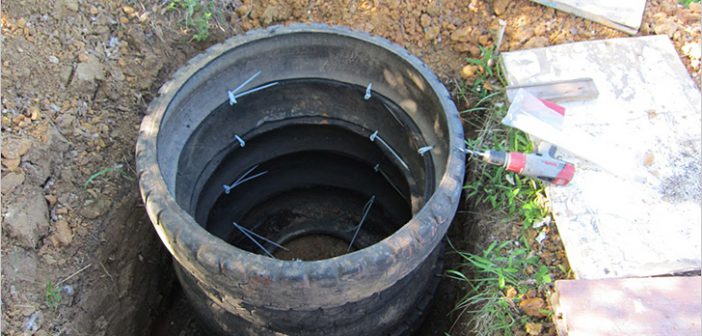 Comment faire un trou d'égout avec des pneus