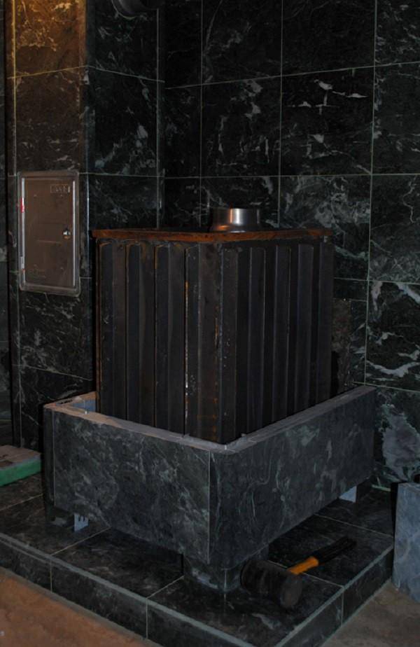 Comment faire un poêle en brique et en métal pour un bain