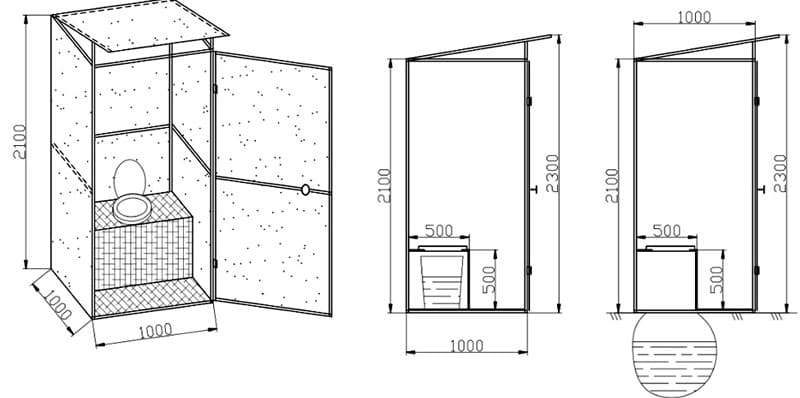 Toilettes à faire soi-même dans le pays - dessins, schémas, projets et recommandations des maîtres sur comment et à partir de quoi construire une maison de toilette