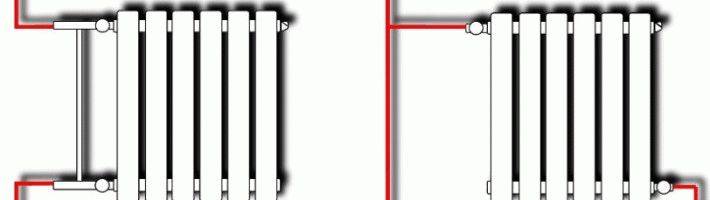 Schémas de connexion de batteries de chauffage dans une maison privée