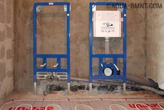 Installation et fixation du réservoir à la cuvette des toilettes : encastré, suspendu et pour la cuvette des toilettes-compact