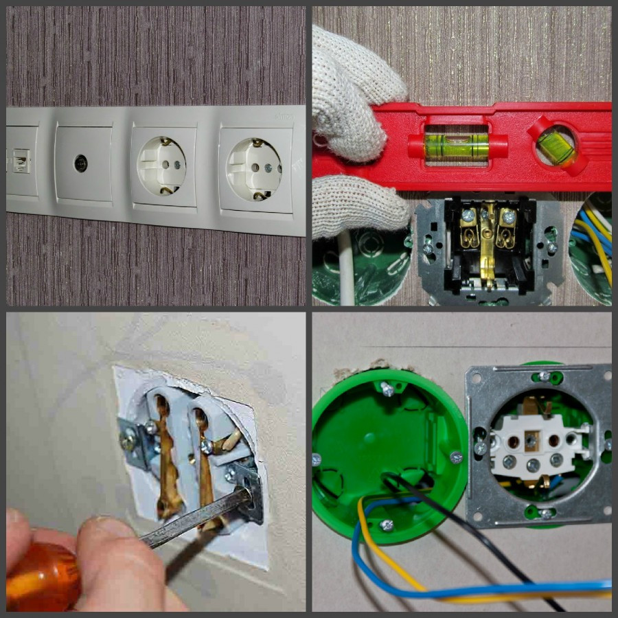 Installation de prises et d'interrupteurs à faire soi-même : dans les cloisons sèches et les murs en béton