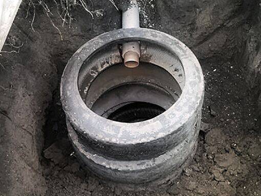 Fosse de drainage des pneus