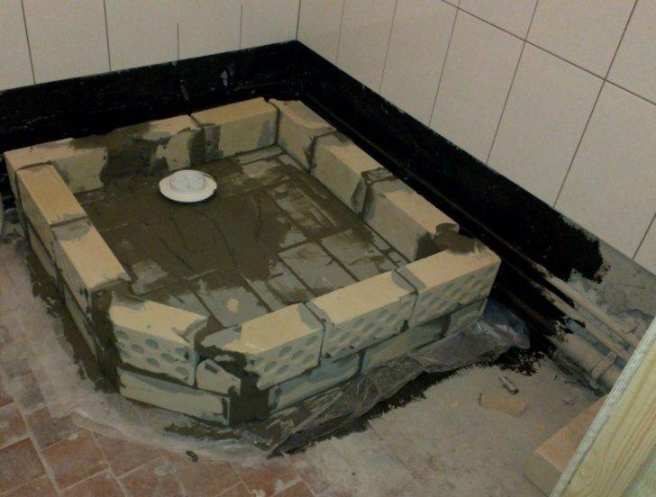 Nous fabriquons un receveur de douche de nos propres mains